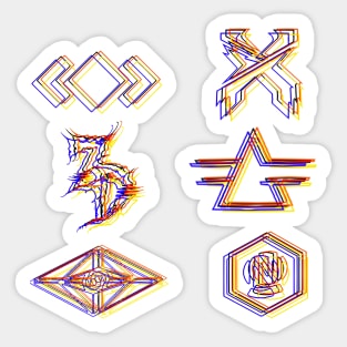 Glitchy Logos Sticker